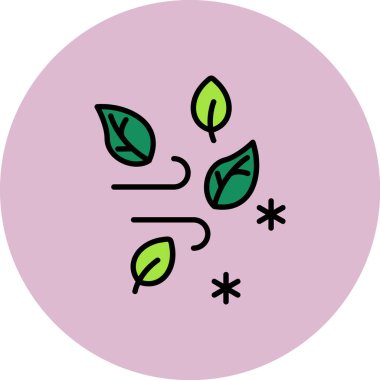 Bir yaprak simgesinin vektör illüstrasyonu