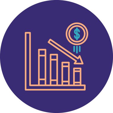 İş grafiği simgesinin vektör illüstrasyonu