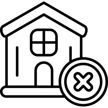 Ev. Web simgesi basit illüstrasyon