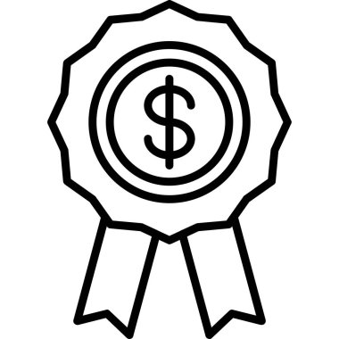 ödül madalya ikonu vektör illüstrasyonu