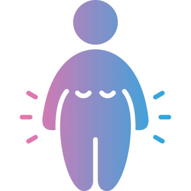 Göğüs hastalığı renk ikonu. vektör illüstrasyonu