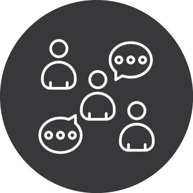 Sohbet simgesinin vektör illüstrasyonu