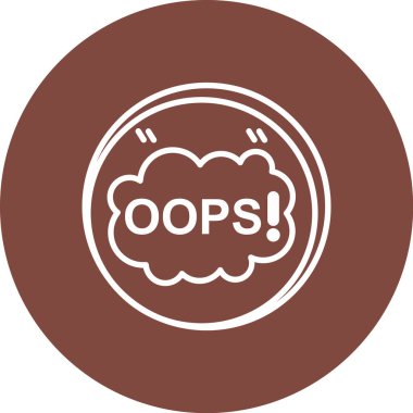 oops simge vektör illüstrasyonu yok