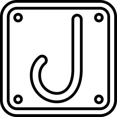 Bir kanca simgesinin vektör illüstrasyonu