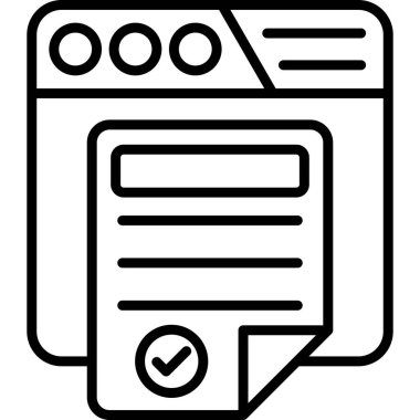 Belge. Web simgesi basit tasarım