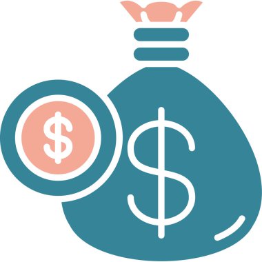 Dolar sikke vektör simgesi