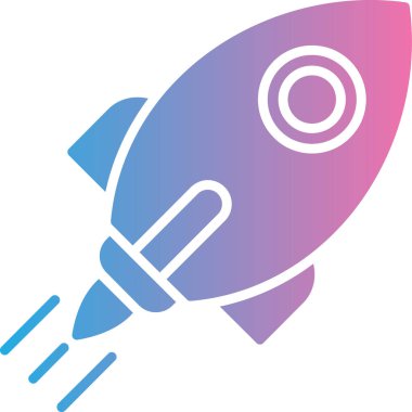 roket ikonu vektör illüstrasyonu