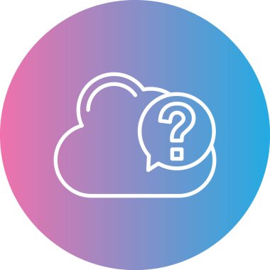 Modern bulut simgesinin vektör illüstrasyonu