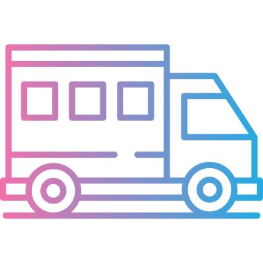 car van simgesi vektör çizimi tasarımı