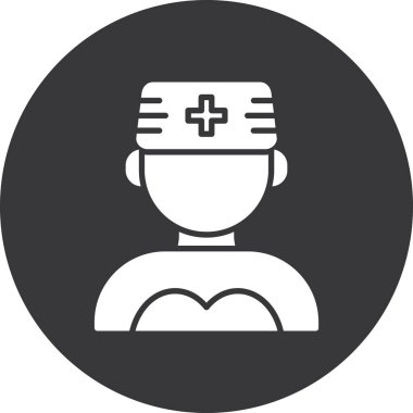 Doktor. Web simgesi basit illüstrasyon