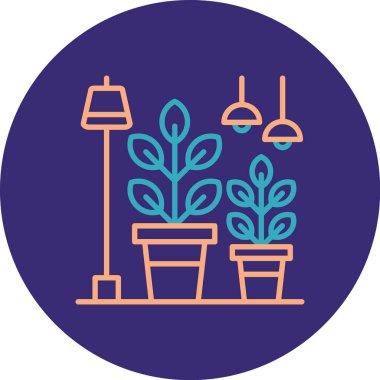 Bitki simgesinin vektör illüstrasyonu