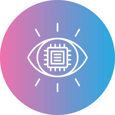 Parmak izi vektör ikonlu bir göz. basit biçim