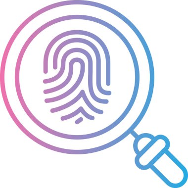 Parmak izi. Web simgesi basit tasarım