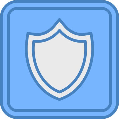 kalkan ikon vektör illüstrasyonu