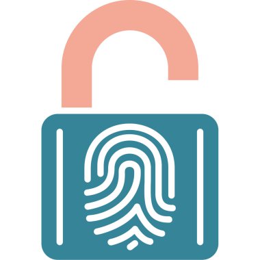 parmak izi simgesi, vektör çizimi