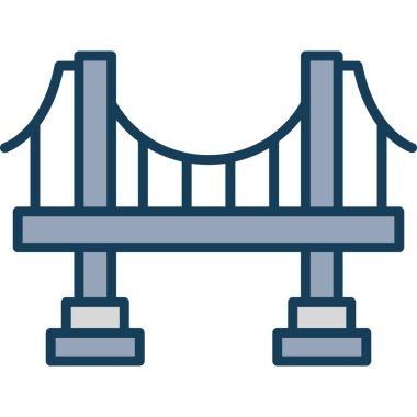 Köprü simgesi vektör illüstrasyonu