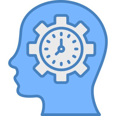 Beyin vites simgesi. vektör illüstrasyonu