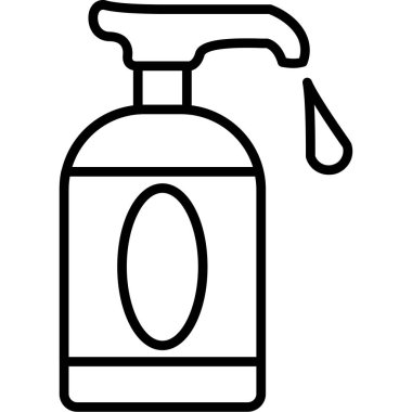 Sprey şişe ikonu. Beyaz arkaplanda izole edilmiş web tasarımı için ana sprey şişe vektör simgesi