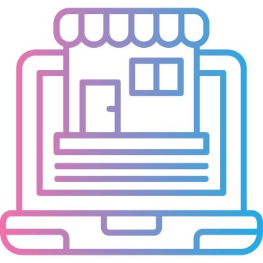 Bina. Web simgesi basit illüstrasyon