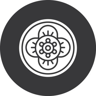 Çiçek. Web simgesi basit illüstrasyon