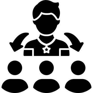 Avatar man simgesi, vektör illüstrasyonu