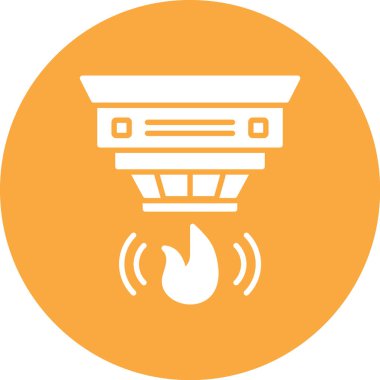 yangın alarmı simgesi ana hat biçiminde