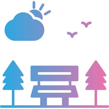 Ağaçlar. Web simgesi basit illüstrasyon