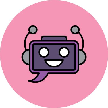 Robot simgesinin vektör illüstrasyonu