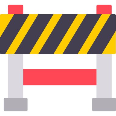 Bariyer. Web simgesi basit illüstrasyon