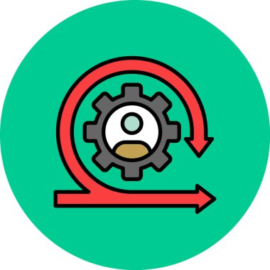 vektör düz renk simgesini ayarla