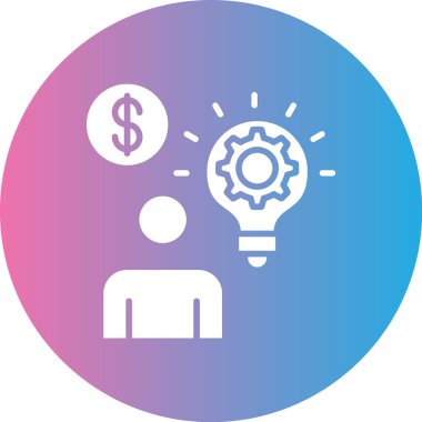 iş fikri simgesi, modern illüstrasyon basit ve düz tasarım