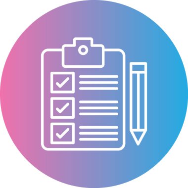 Kontrol listesi simgesi vektör illüstrasyonu