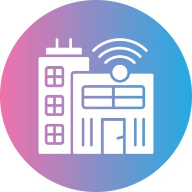 Modern yapı simgesinin vektör illüstrasyonu