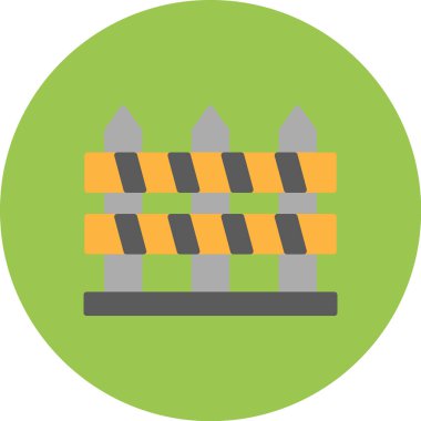 Bariyer renkli vektör simgesi