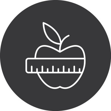 Elma. Web simgesi basit illüstrasyon