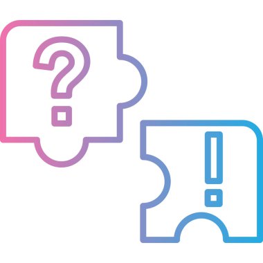 soru ve bildiri işareti vektör çizimi