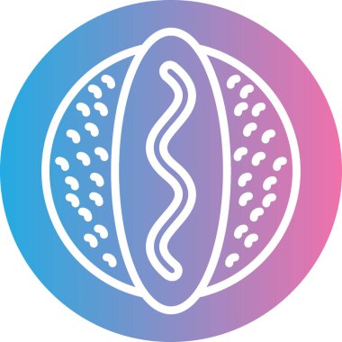 Modern b 'nin vektör illüstrasyonunda yiyecek ikonu yok