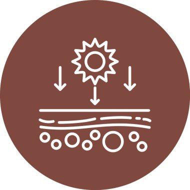 güneş ve panel simgesi vektör illüstrasyonu