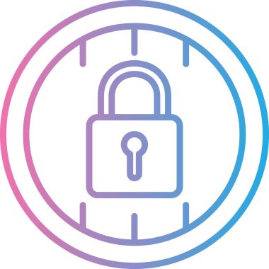 Kilit simgesinin vektör illüstrasyonu