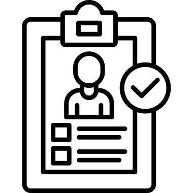 ID kart simgesi vektör illüstrasyonu