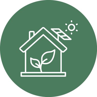Eco house simge vektör çizim