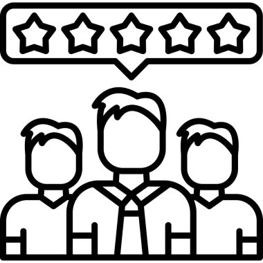 yıldız derecelendirme müşteri simgesi