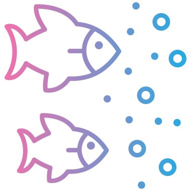 Balık. Web simgesi basit illüstrasyon