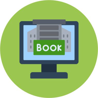 kitap düz renkli simge