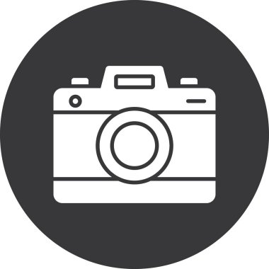 kamera düz vektör simgesi