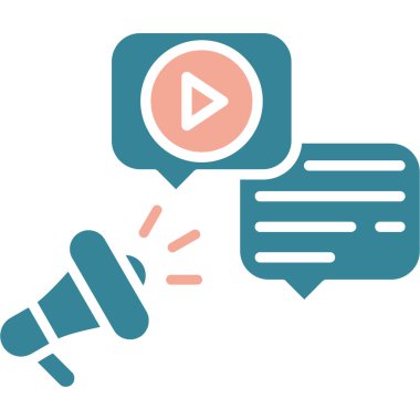 Konuşma kabarcığı vektör illüstrasyon tasarımlı video kamera