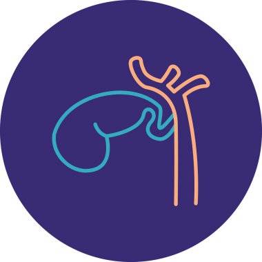 Böbrek simge vektör çizim