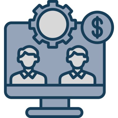 iş yönetimi dairesi simgesi - özet biçimi