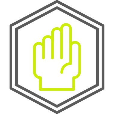 Bir avuç içi simgesinin vektör illüstrasyonu