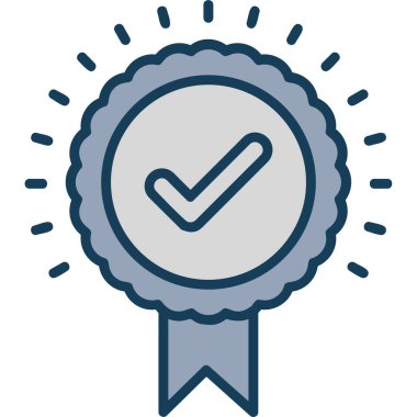 Ödül ödüllü ikon doldurulmuş taslak biçiminde